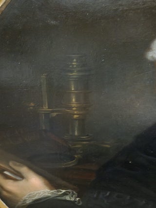 Un scientifique anversois et son microscope, circa 1779