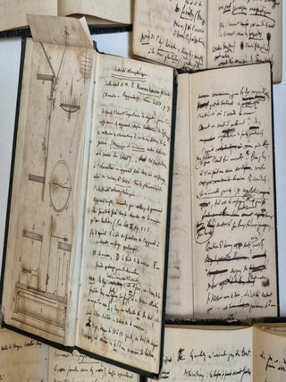 Sept carnets et un cahier de notes autographes, 1837-1868.