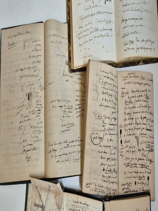 Sept carnets et un cahier de notes autographes, 1837-1868.