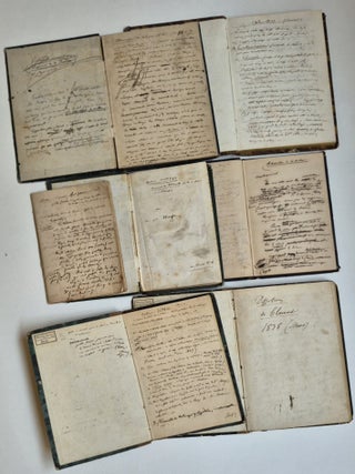 Sept carnets et un cahier de notes autographes, 1837-1868.