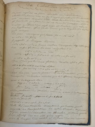 Cahier d’extraits d’analyse rédigés d’après les leçons de Mr Legentil, professeur de mathématiques à Paris, n° 3, 1797