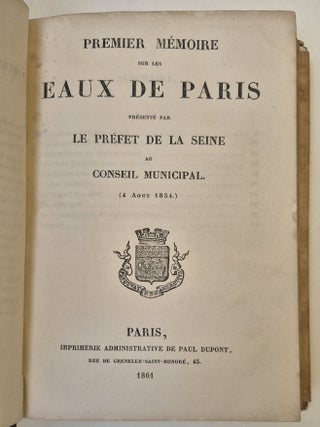 Documents relatifs aux eaux de Paris,