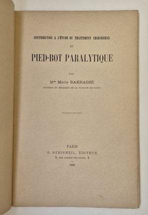 Contribution à l’étude du traitement chirurgical du pied-bot paralytique