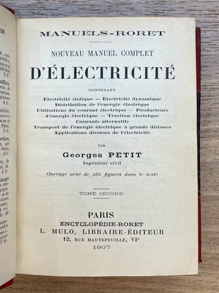 Nouveau manuel complet d'électricité.