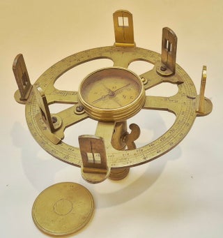 Cercle d'arpentage en laiton à six pinnules, France, circa 1700
