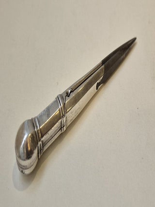 Rare compas italien en argent de type Lusverg, fin du XVIIe siècle.