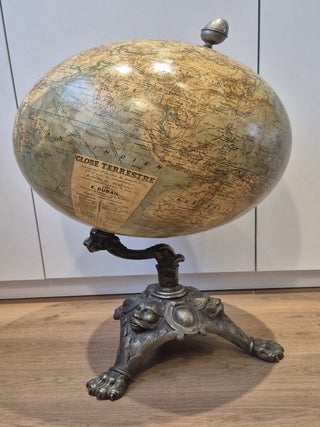 Item #5401 Grand globe terrestre Dubail de 50cm par Lebegue. Lebegue et Cie