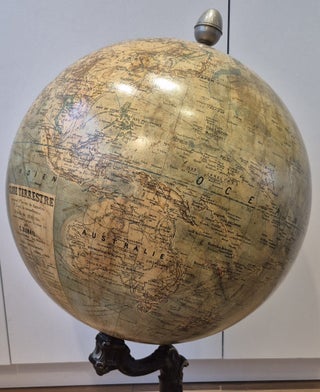 Grand globe terrestre Dubail de 50cm par Lebegue