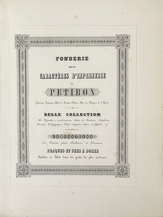 Album typographique, publi&eacute; &agrave; l'occasion de la quatri&egrave;me f&ecirc;te s&eacute;culaire de l'invention de l'imprimerie.