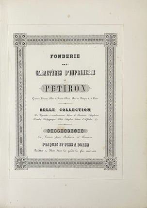 Album typographique, publié à l'occasion de la quatrième fête séculaire de l'invention de l'imprimerie.