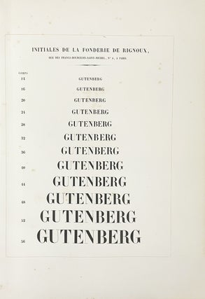 Album typographique, publié à l'occasion de la quatrième fête séculaire de l'invention de l'imprimerie.