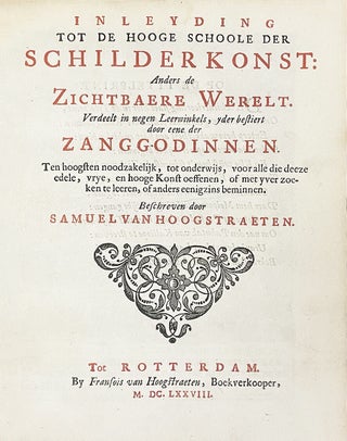 Inleyding tot de hooge schoole der schilderkonst : Anders de Zichtbaere Werelt. Verdeelt in negen Leerwinkels, yder bestiert door eene der Zanggodinnen.
