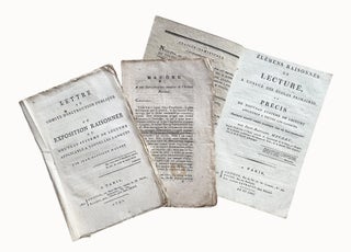 Item #5496 Rare réunion de trois ouvrages, en édition originale, du pédagogue et grammairien...