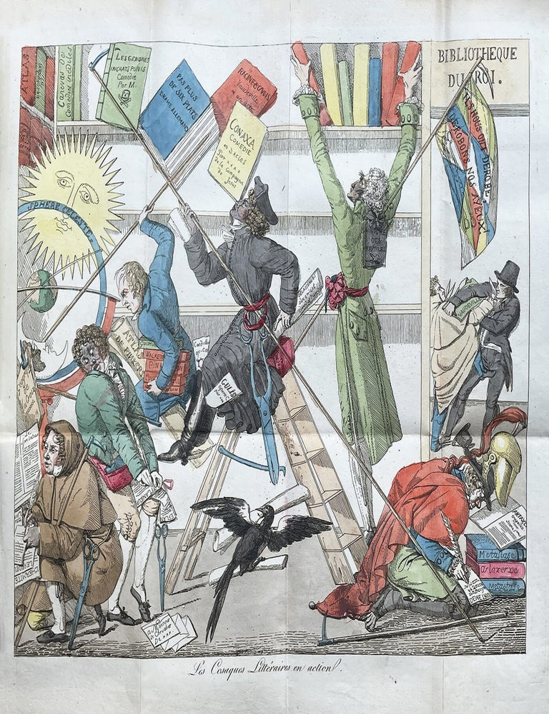 Item #5498 Le Nain couleur de rose : journal politique, litt&eacute;raire et moral. [47 livraisons du 15 septembre 1815 au 5 mai 1816]. PRESSE SATIRIQUE.