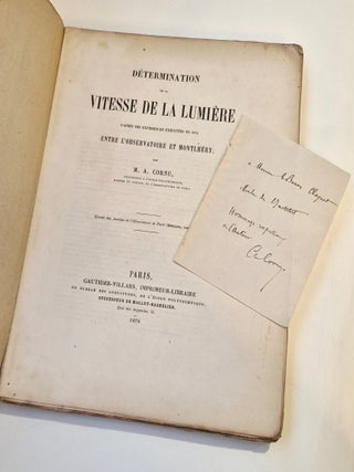 D&eacute;termination de la vitesse de la lumiere d'apr&egrave;s des experiences execut&eacute;es en 1874 entre l'Obervatoire et Montlhery