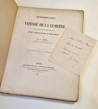 Détermination de la vitesse de la lumiere d'après des experiences executées en 1874 entre l'Obervatoire et Montlhery