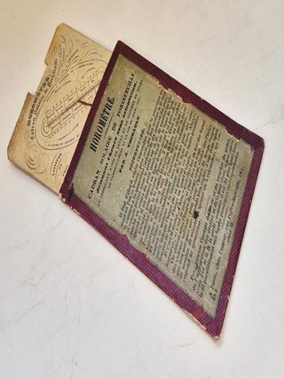 Horom&egrave;tre ou cadran solaire de portefeuille, circa 1840