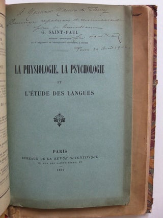 Le Centre de Broca et les paraphrasies - L’Examen des malades atteints de paraphrasie - L’aphasie amnésique et ses variétés cliniques - La Physiologie, la psychologie et l'étude des langues - Etudes sur les paraphrasies