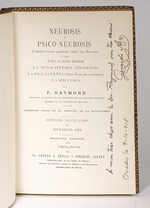 Neurosis y psico-neurosis. Consideraciones generales sobre las neurosis y las psico-neurosis, la neurastenia sindrome, la psicastenía (Psico Neurosis autónoma), la histéria