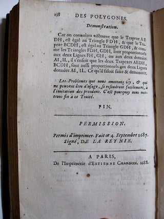 L'usage du compas de proportion, expliqu&eacute; et d&eacute;montr&eacute; d'une mani&egrave;re courte et facile et augment&eacute; d'un trait&eacute; de la division des Champs